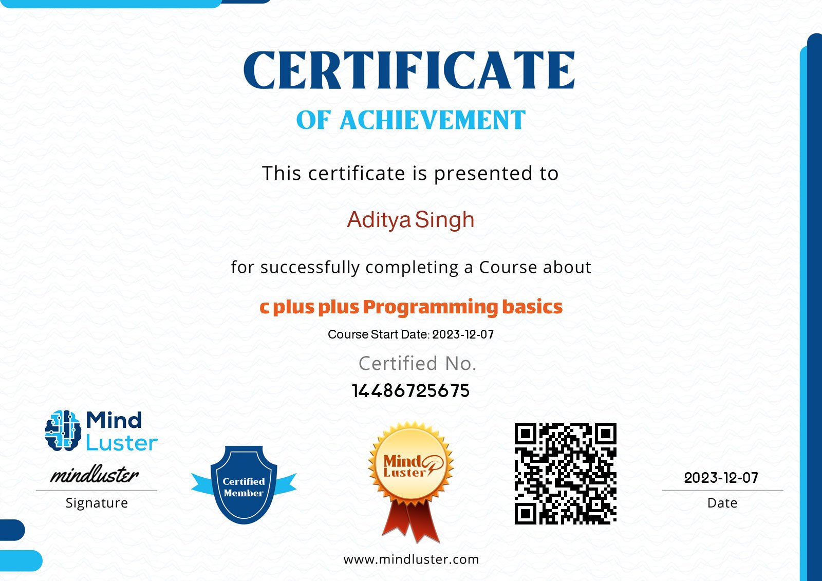 C++ Certificate
